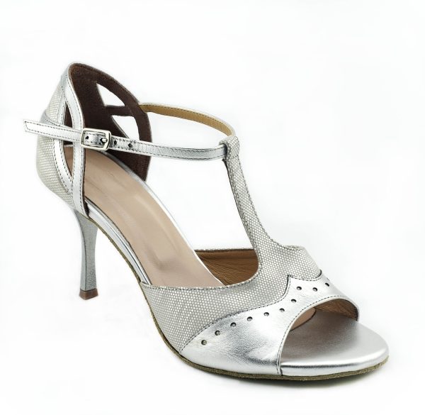 Gorgeous silver leather hand made sandals