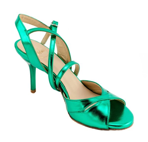 Green handmade tango sandals