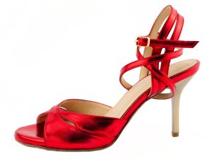 Glamorous red handmade sandals